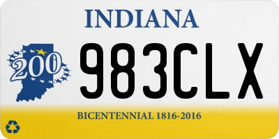 IN license plate 983CLX