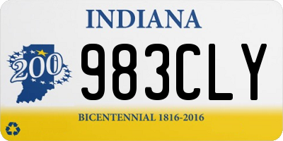 IN license plate 983CLY