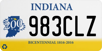 IN license plate 983CLZ