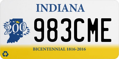 IN license plate 983CME