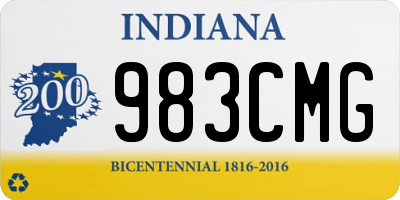 IN license plate 983CMG