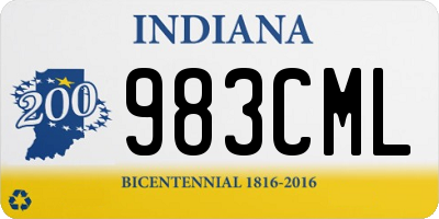 IN license plate 983CML