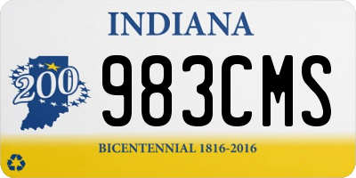 IN license plate 983CMS
