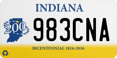 IN license plate 983CNA