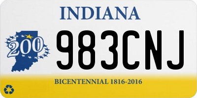IN license plate 983CNJ