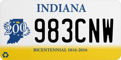 IN license plate 983CNW