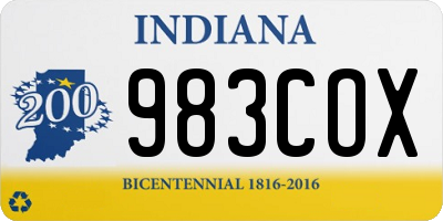 IN license plate 983COX