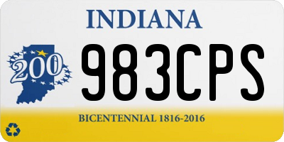 IN license plate 983CPS