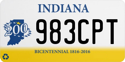 IN license plate 983CPT