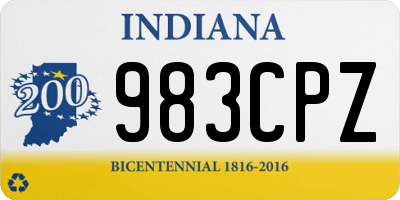 IN license plate 983CPZ