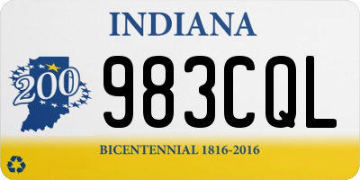 IN license plate 983CQL