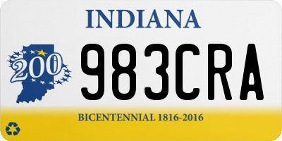 IN license plate 983CRA