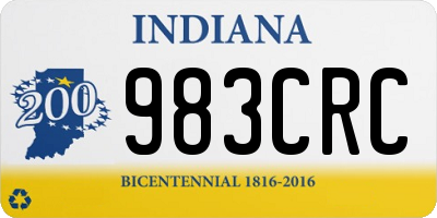 IN license plate 983CRC