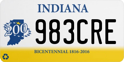 IN license plate 983CRE