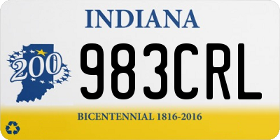 IN license plate 983CRL