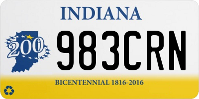 IN license plate 983CRN