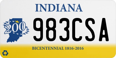 IN license plate 983CSA