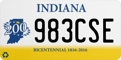 IN license plate 983CSE