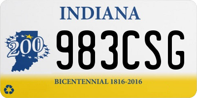 IN license plate 983CSG