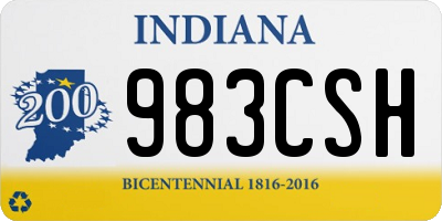 IN license plate 983CSH