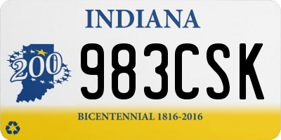 IN license plate 983CSK