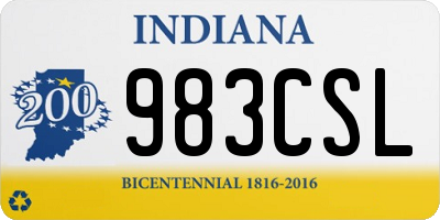 IN license plate 983CSL