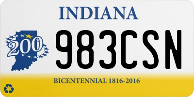IN license plate 983CSN