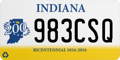 IN license plate 983CSQ