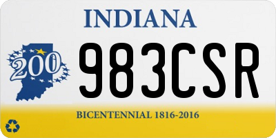 IN license plate 983CSR