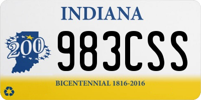 IN license plate 983CSS