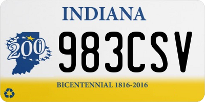 IN license plate 983CSV