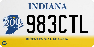 IN license plate 983CTL
