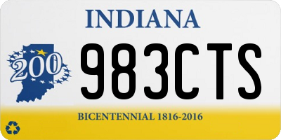 IN license plate 983CTS