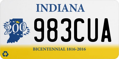 IN license plate 983CUA