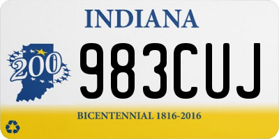 IN license plate 983CUJ