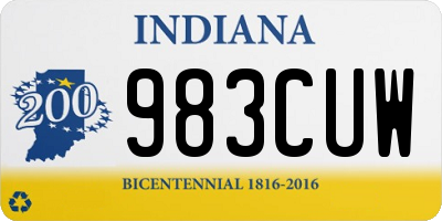 IN license plate 983CUW