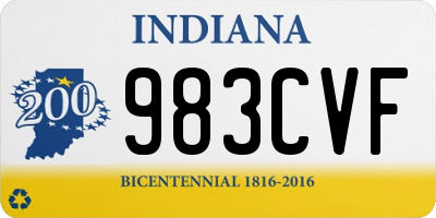 IN license plate 983CVF
