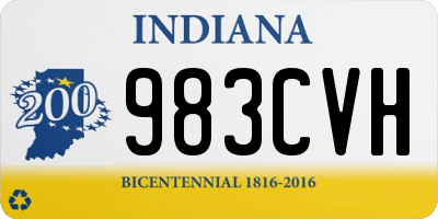 IN license plate 983CVH