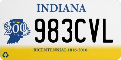 IN license plate 983CVL