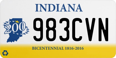 IN license plate 983CVN