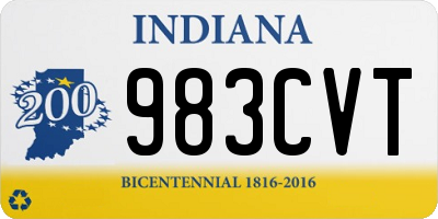 IN license plate 983CVT