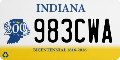 IN license plate 983CWA