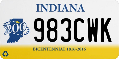 IN license plate 983CWK