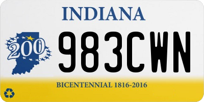 IN license plate 983CWN