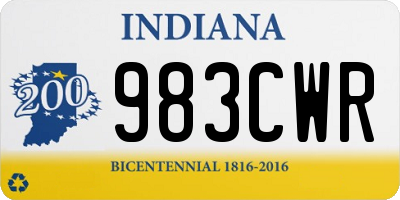 IN license plate 983CWR