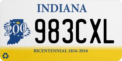 IN license plate 983CXL