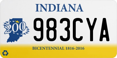 IN license plate 983CYA