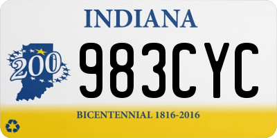 IN license plate 983CYC