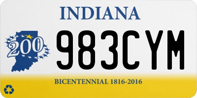 IN license plate 983CYM