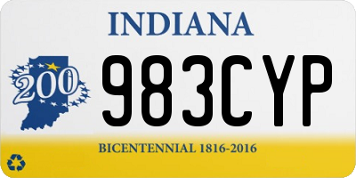 IN license plate 983CYP